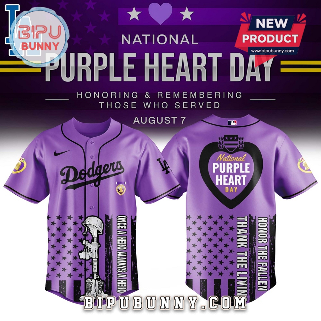 All Team MLB x Purple Heart Day Baseball Jersey All Team MLB x Purple Heart Day Baseball Jersey
