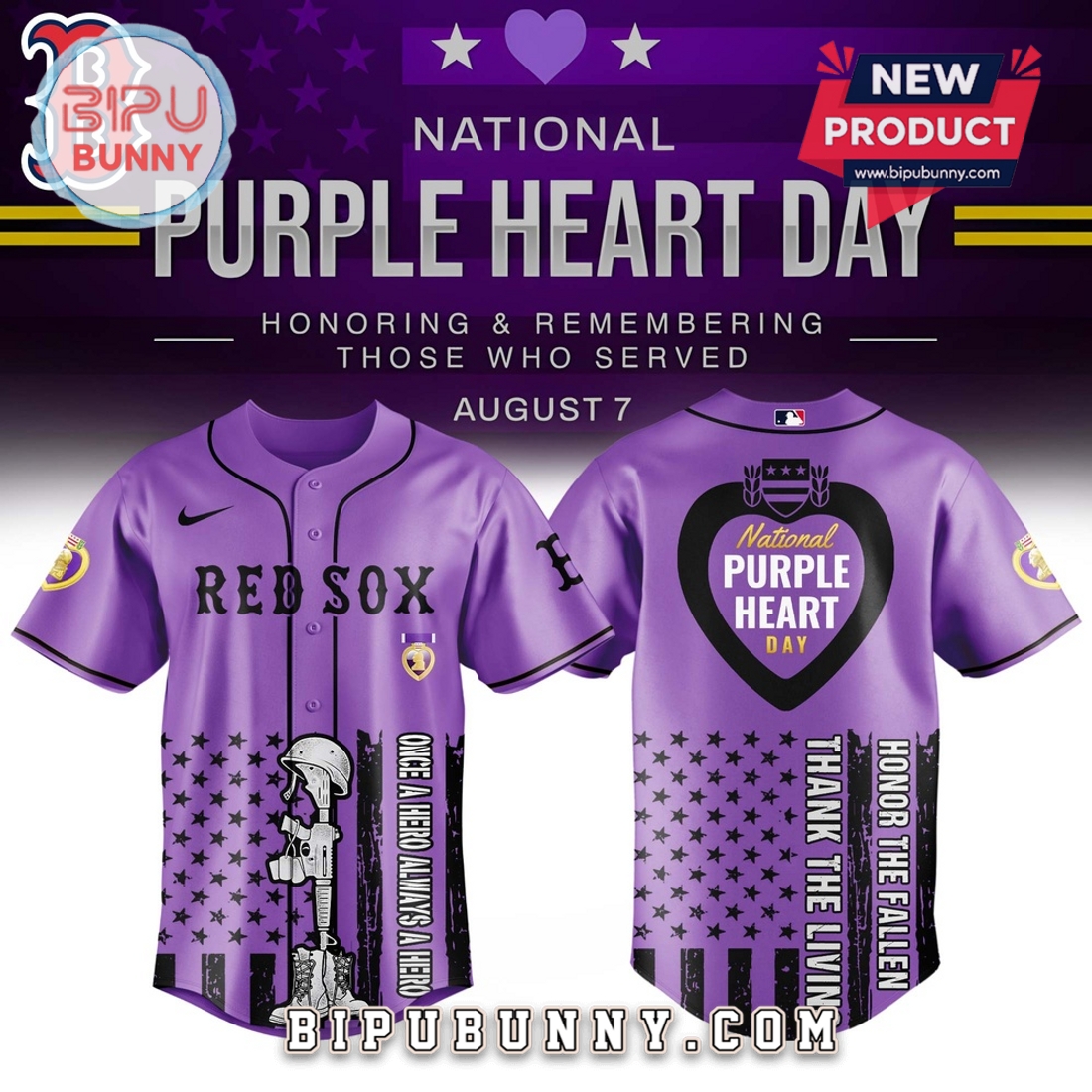 All Team MLB x Purple Heart Day Baseball Jersey All Team MLB x Purple Heart Day Baseball Jersey