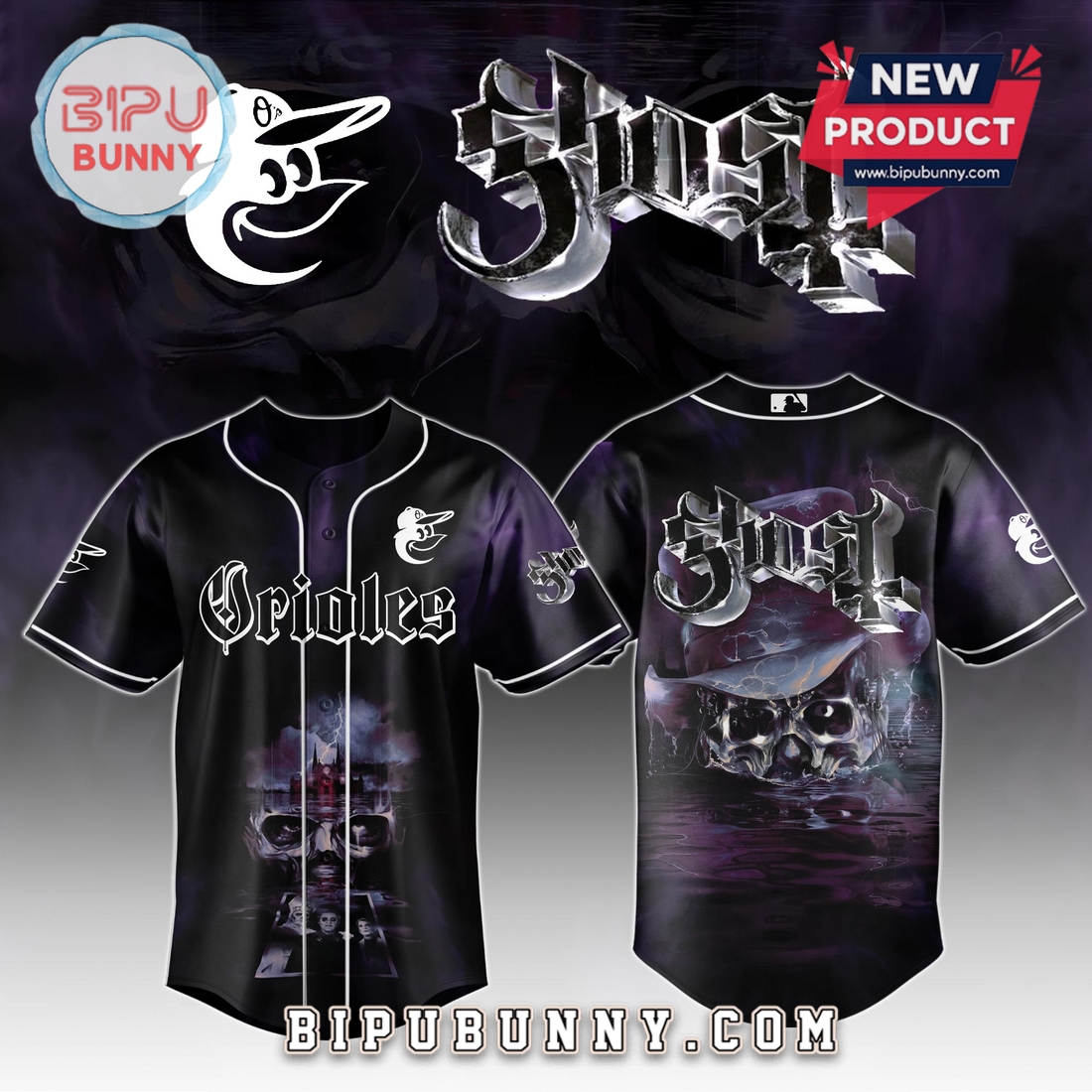 Baltimore Orioles MLB GHOST Skeletour World Tour 2025 Jersey Baltimore Orioles MLB GHOST Skeletour World Tour 2025 Jersey