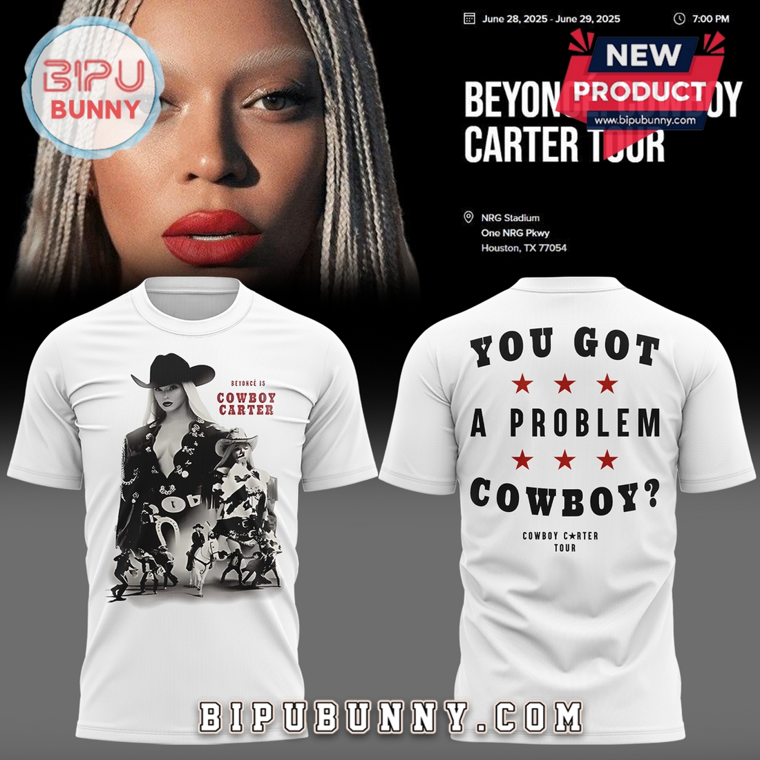 Beyonce Cowboy Carter Tour 2025 White Hoodie Beyonce Cowboy Carter Tour 2025 White Hoodie