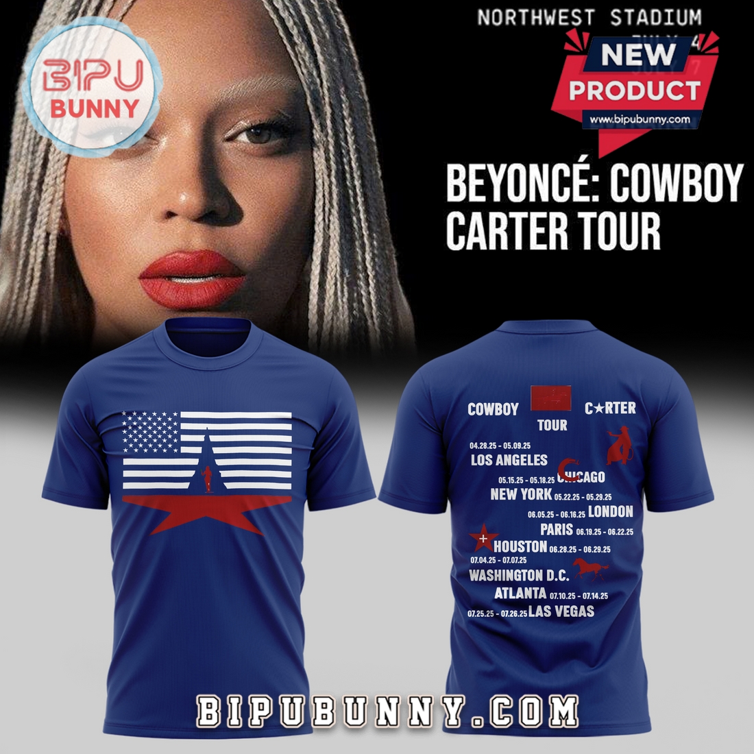 Beyonce x Washington Commanders Navy Hoodie Beyonce x Washington Commanders Navy Hoodie