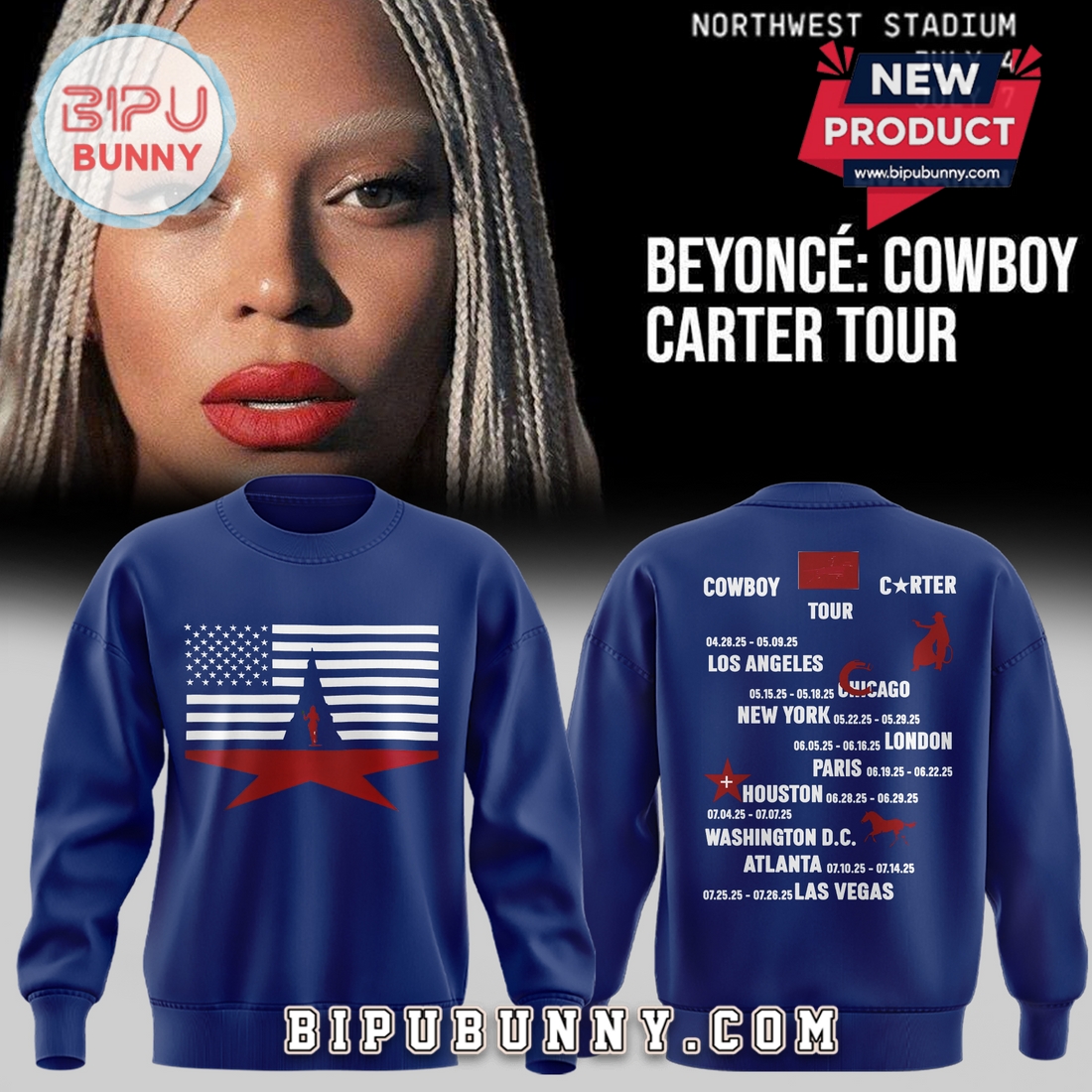 Beyonce x Washington Commanders Navy Hoodie Beyonce x Washington Commanders Navy Hoodie