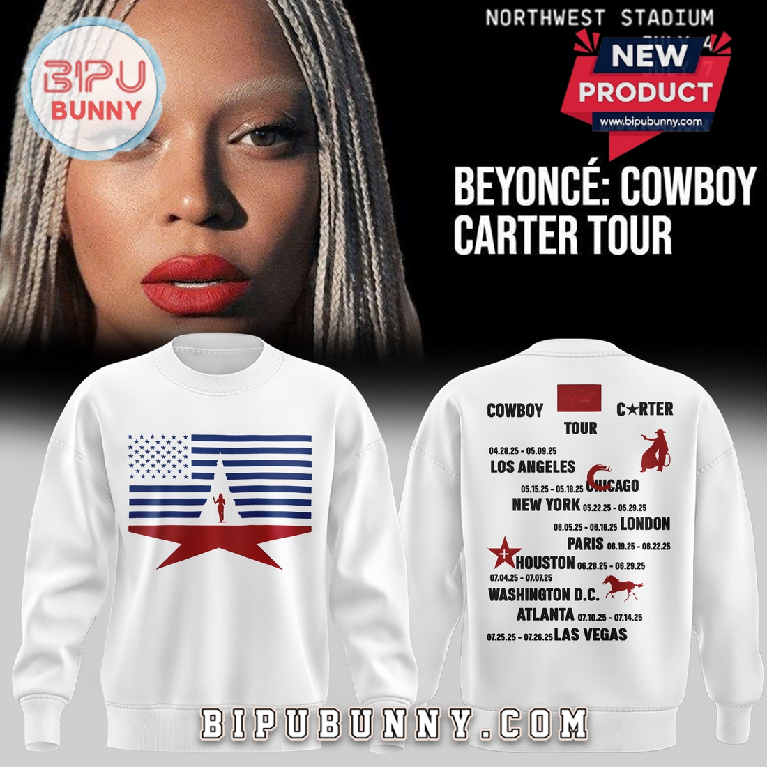 Beyonce x Washington Commanders White Hoodie Beyonce x Washington Commanders White Hoodie