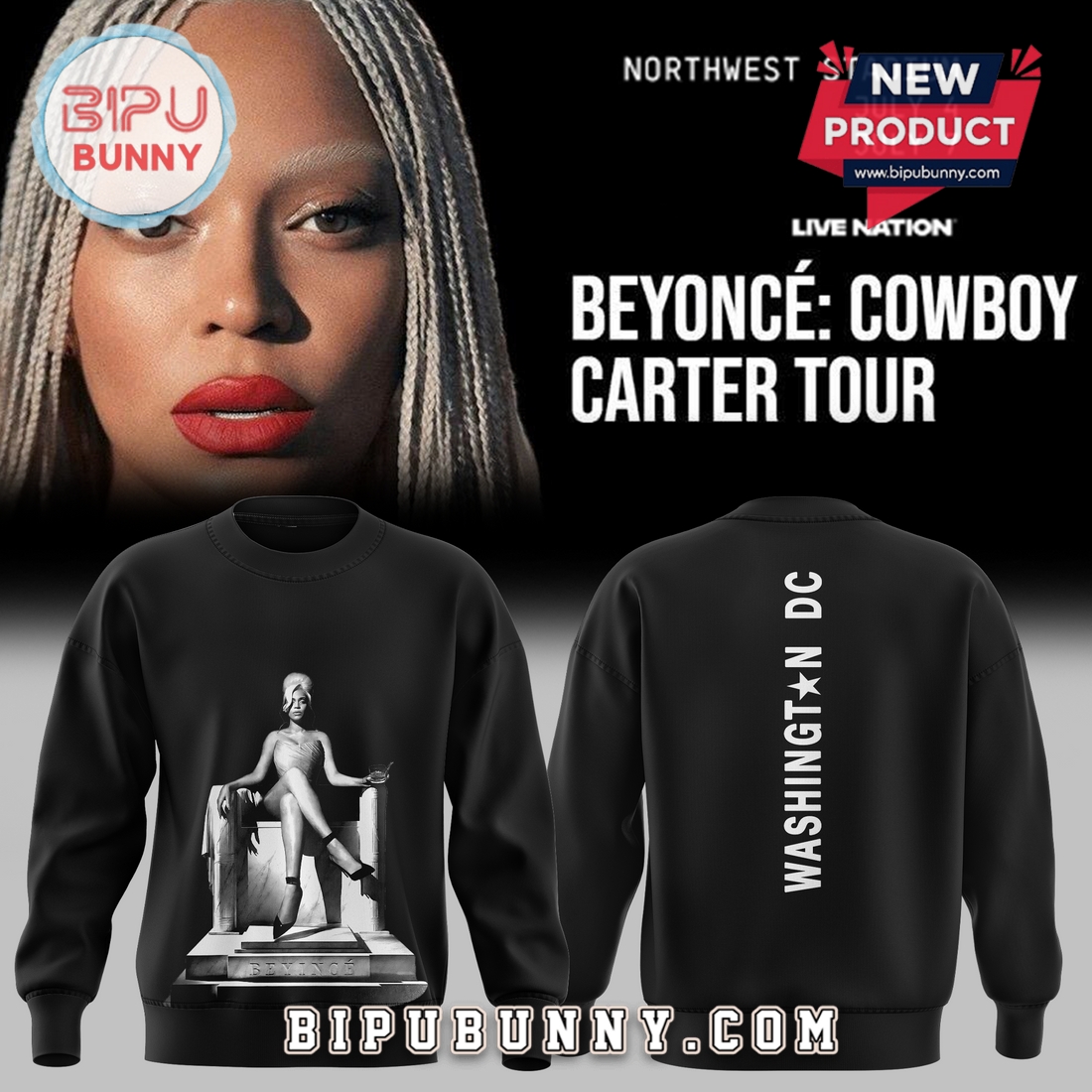 Beyonce x Washington DC Black Hoodie 2025 Beyonce x Washington DC Black Hoodie 2025