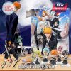 Bleach figurines and swords from the Advent Calendar collection, showcasing characters like Ichigo and Orihime.
