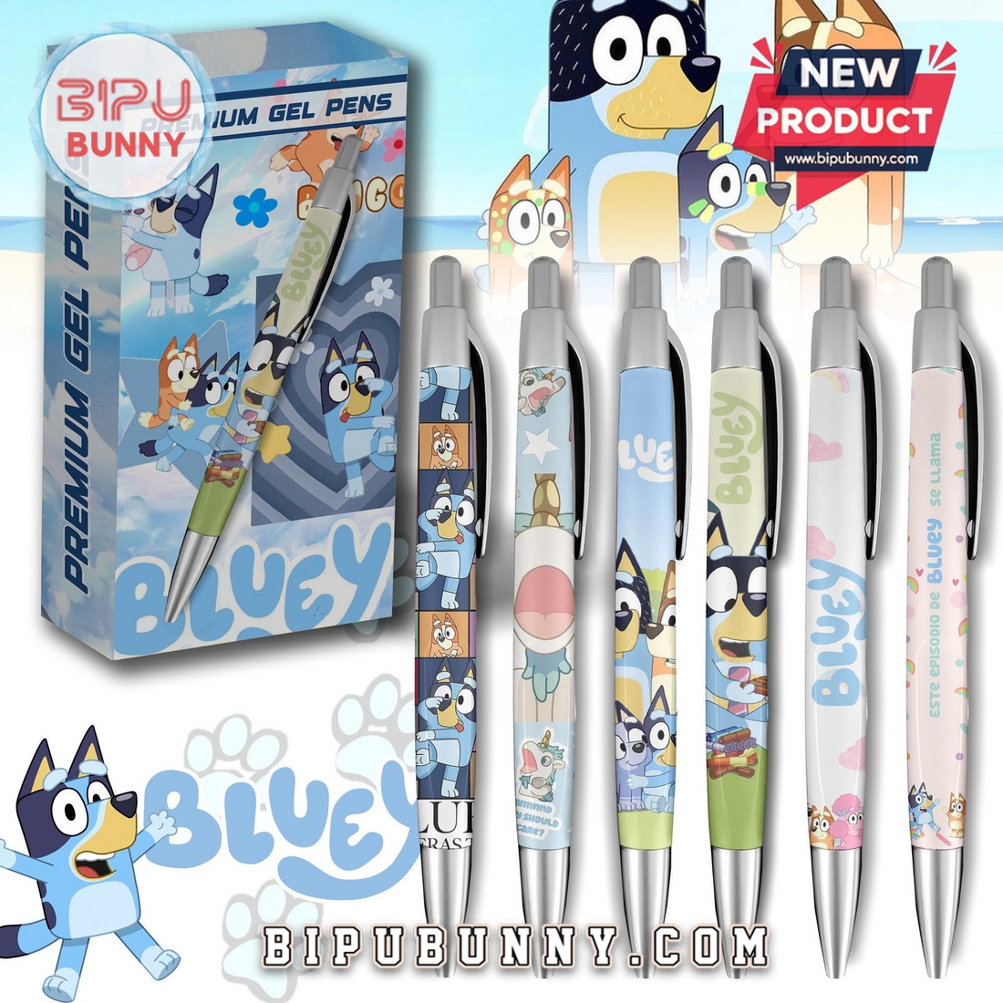 Bluey and Bingo Premium Gel Pens Bluey and Bingo Premium Gel Pens