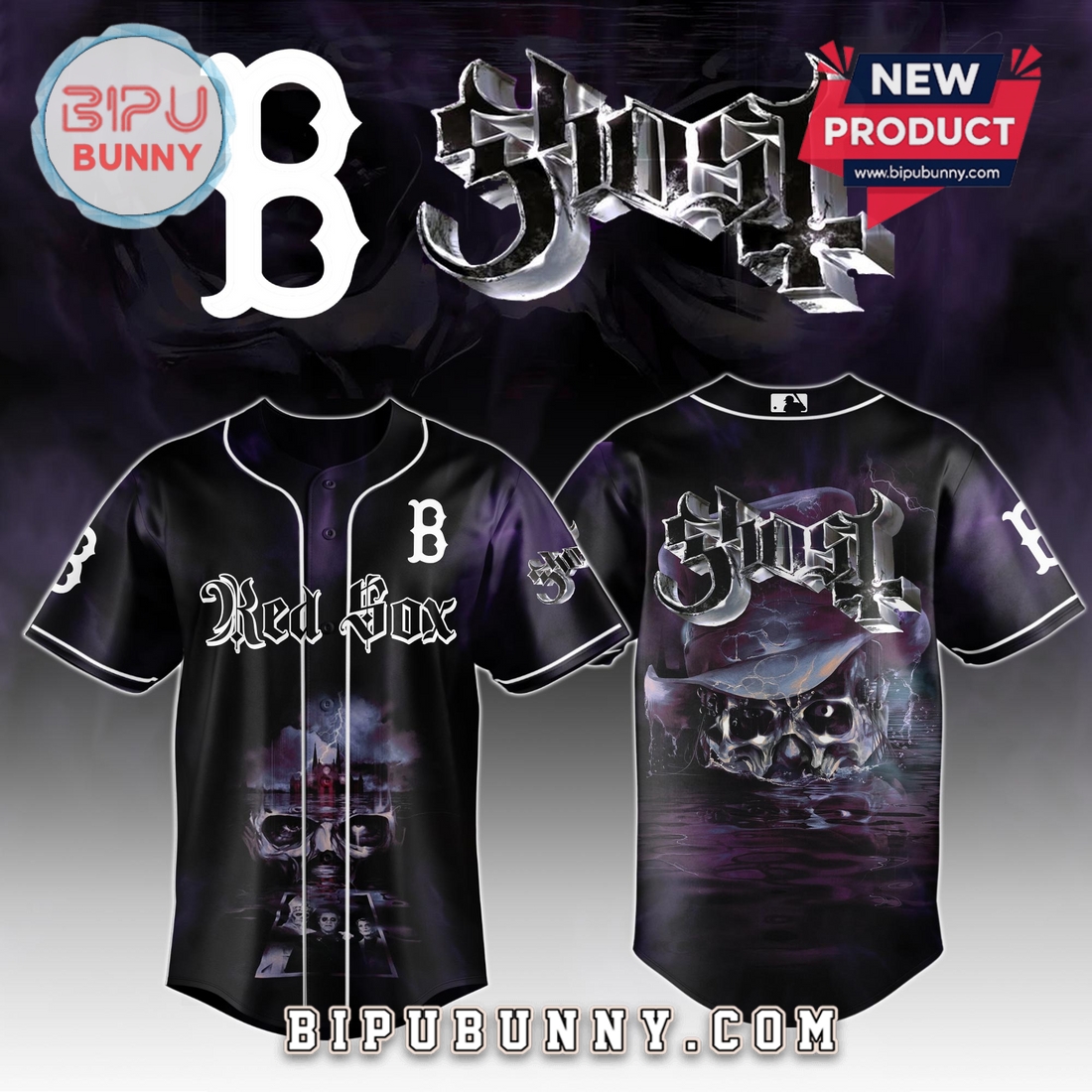 Boston Red Sox MLB GHOST Skeletour World Tour 2025 Jersey Boston Red Sox MLB GHOST Skeletour World Tour 2025 Jersey