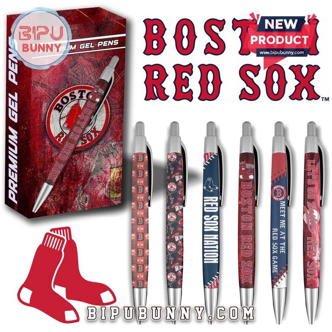 Boston Red Sox MLB Premium Gel Pens Boston Red Sox MLB Premium Gel Pens