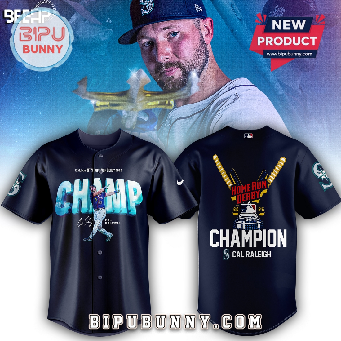 Cal Raleigh Seattle Mariners 2025 Home Run Derby Jersey Cal Raleigh Seattle Mariners 2025 Home Run Derby Jersey