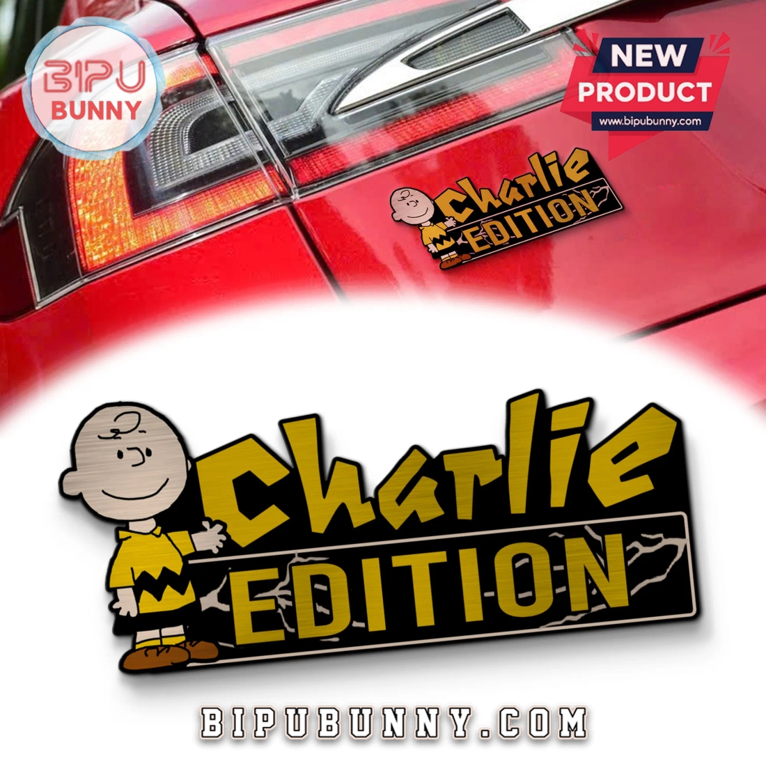 Charlie Brown Edition Laser Engraved Car Badge Charlie Brown Edition Laser Engraved Car Badge