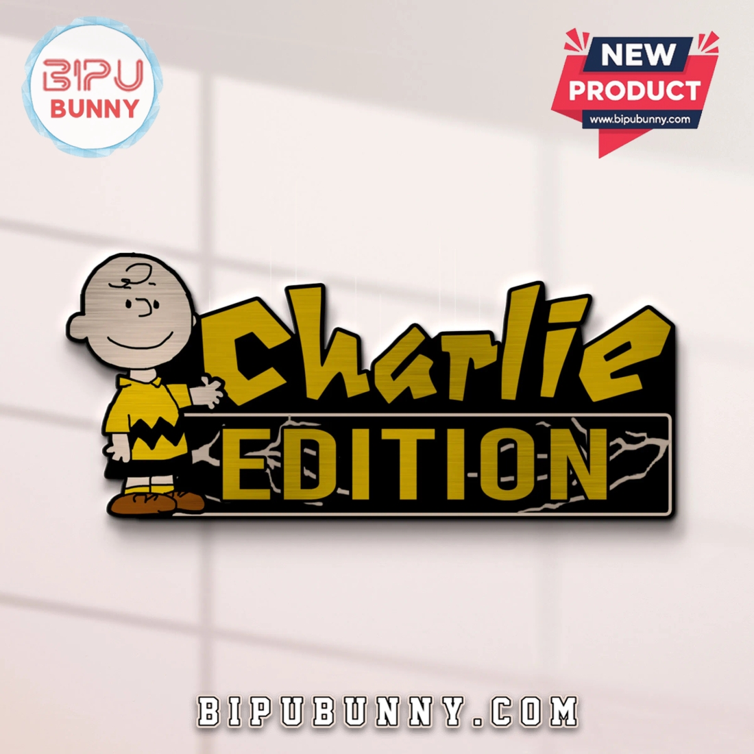 Charlie Brown Edition Laser Engraved Car Badge Charlie Brown Edition Laser Engraved Car Badge