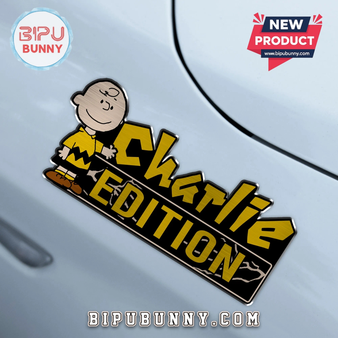 Charlie Brown Edition Laser Engraved Car Badge Charlie Brown Edition Laser Engraved Car Badge