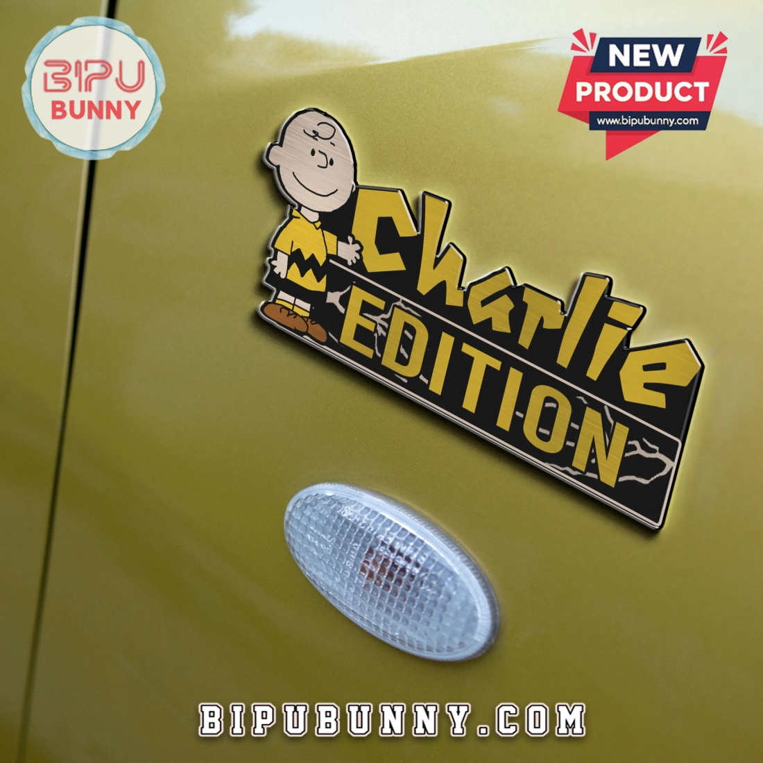 Charlie Brown Edition Laser Engraved Car Badge Charlie Brown Edition Laser Engraved Car Badge