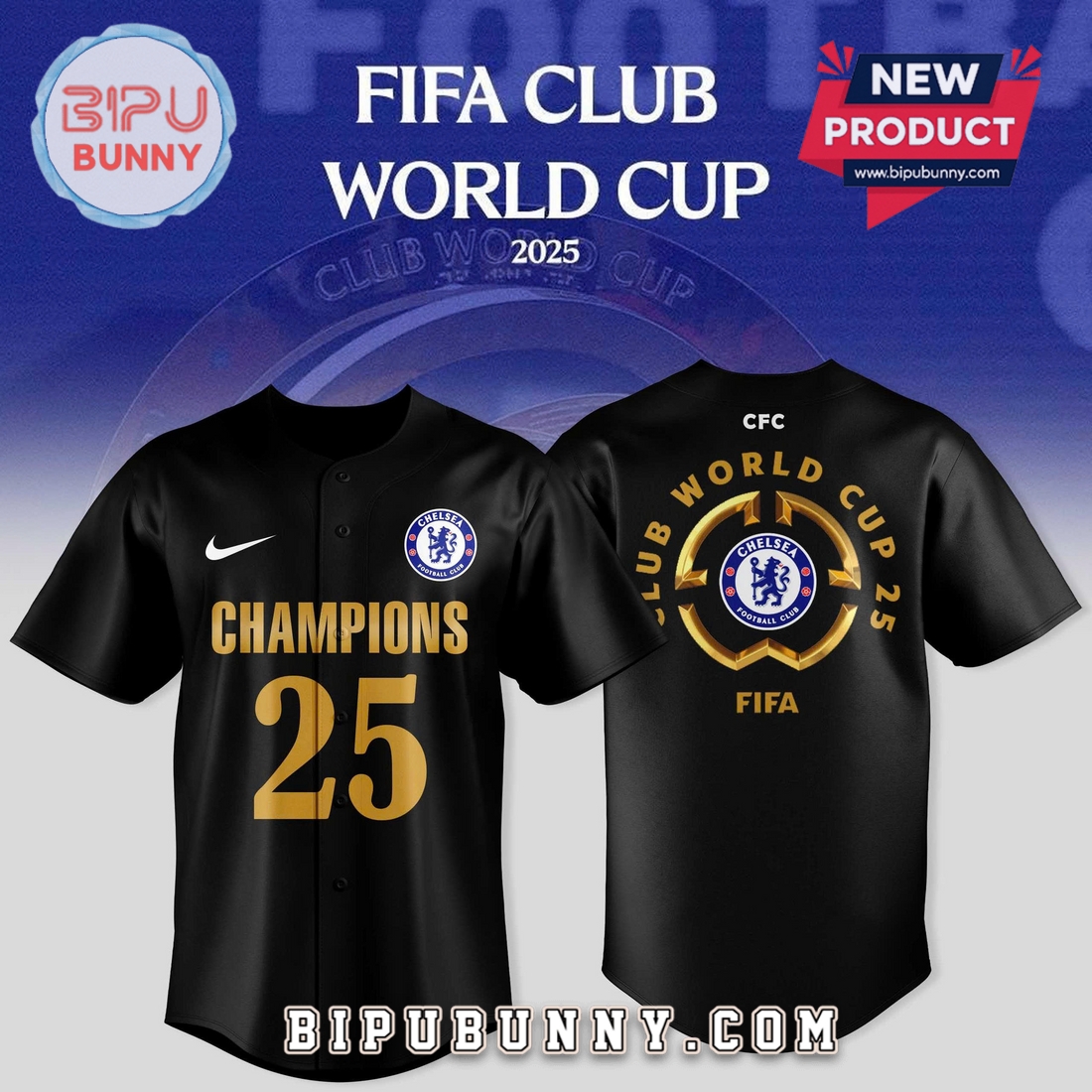 Chelsea – FIFA Club World Cup Champions Baseball Jersey Chelsea – FIFA Club World Cup Champions Baseball Jersey