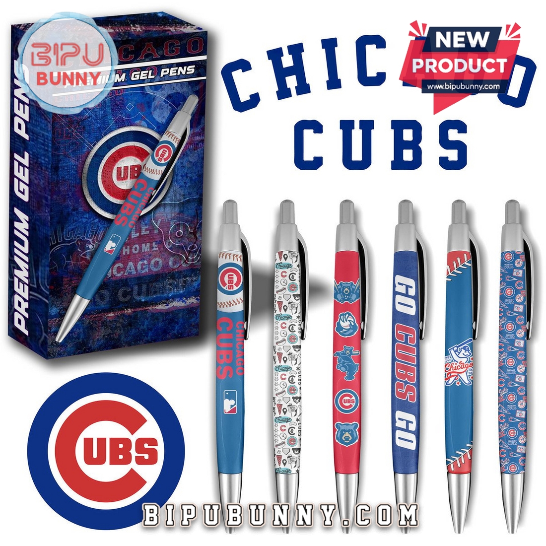 Chicago Cubs Premium Gel Pens Chicago Cubs Premium Gel Pens
