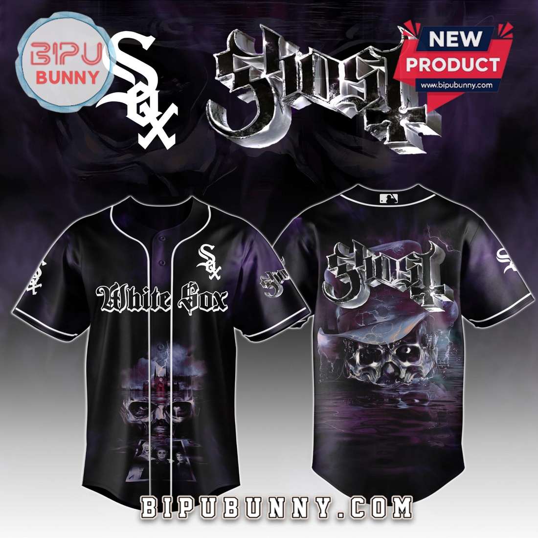 Chicago White Sox MLB GHOST Skeletour World Tour 2025 Jersey Chicago White Sox MLB GHOST Skeletour World Tour 2025 Jersey