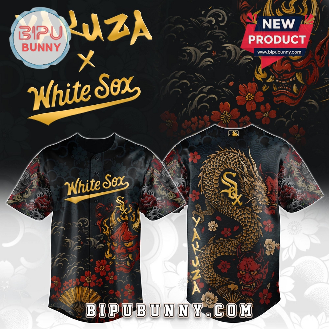 Chicago White Sox MLB x Yakuza Bloodline Baseball Jersey Chicago White Sox MLB x Yakuza Bloodline Baseball Jersey
