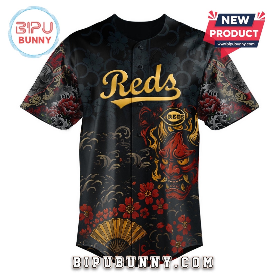 Cincinnati Reds MLB x Yakuza Bloodline Baseball Jersey Cincinnati Reds MLB x Yakuza Bloodline Baseball Jersey