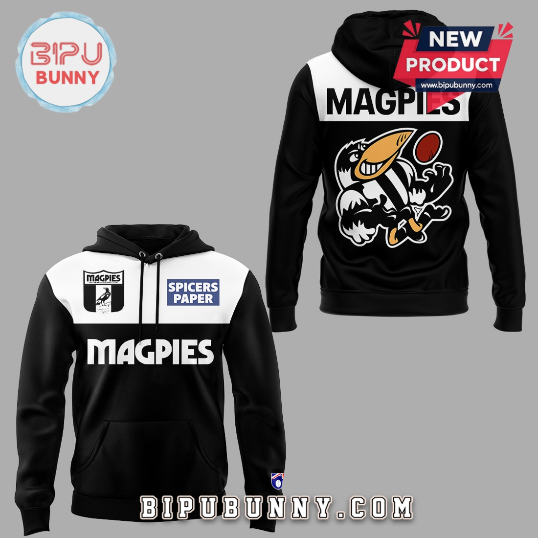 Collingwood FC Throwback Black Hoodie And Pants Collingwood FC Throwback Black Hoodie And Pants