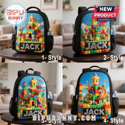 Custom Children's Building Block Park Style School Bag
