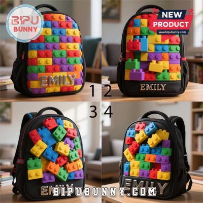 Custom Children’s Building Block Style School Bag