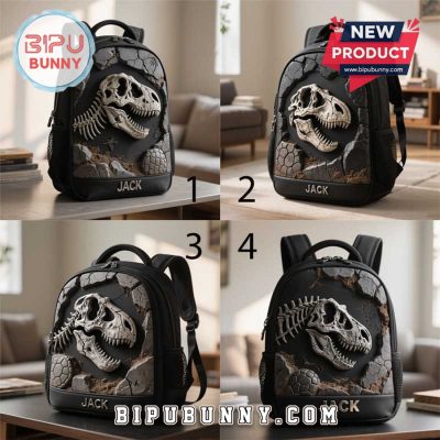 Custom Children's Dinosaur Fossil Style School Bag