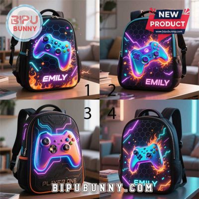 Custom Children’s Game Controller Gamer Style School Bag