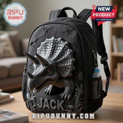 Custom Children’s Triceratops Dinosaur Style School Bag