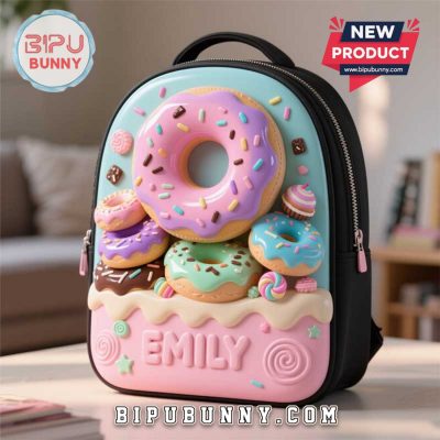 Custom Donut Dessert Style School Bag