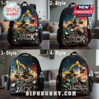 Custom Kids Excavator Style School Bag