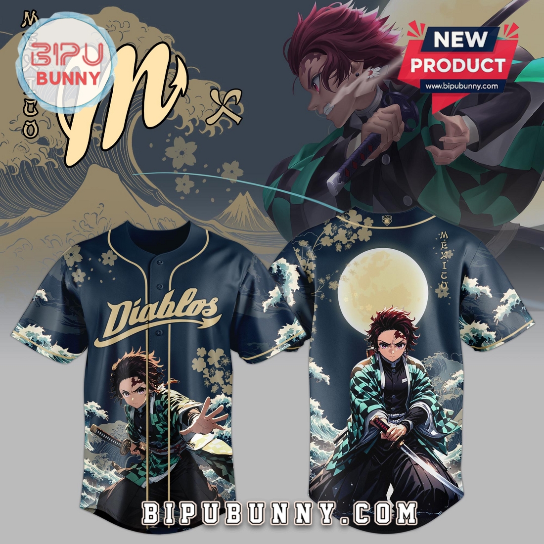 Diablos LMB x Demon Slayer Limited Edition Baseball Jersey Diablos LMB x Demon Slayer Limited Edition Baseball Jersey