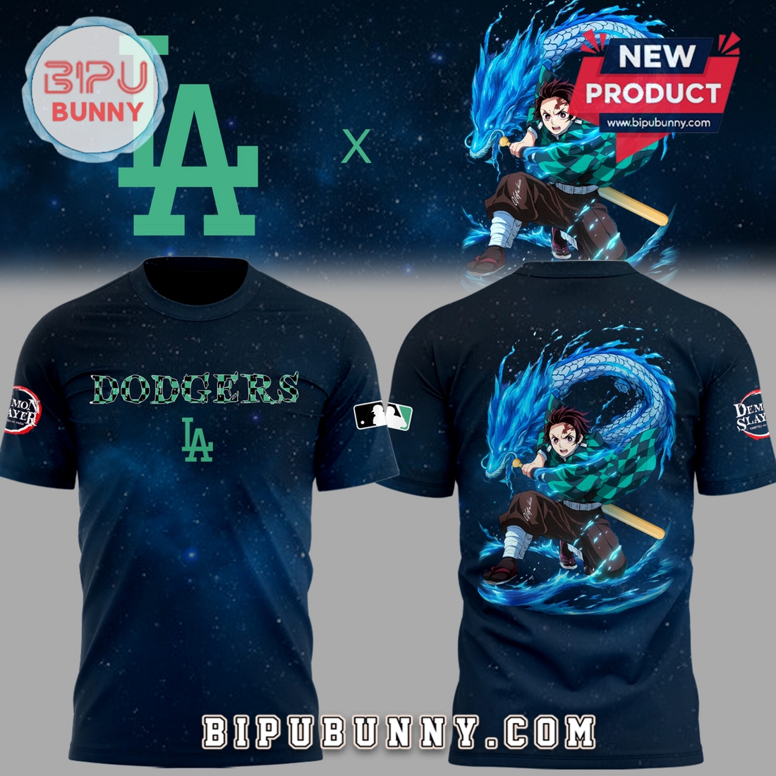 Dodgers Baseball x Demon Slayer Limited Edition Hoodie Dodgers Baseball x Demon Slayer Limited Edition Hoodie