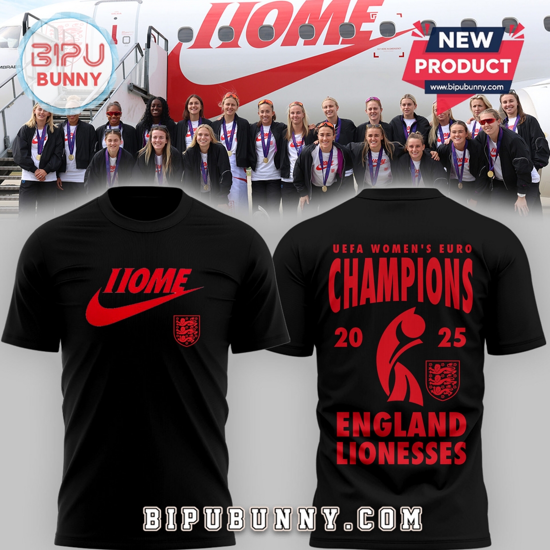 England Soccer 2025 Home Lionesses Black Hoodie England Soccer 2025 Home Lionesses Black Hoodie