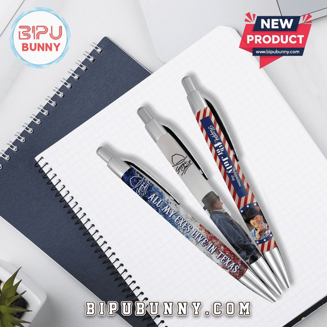 George Strait – Happy 4th Of July Premium Gel Pens George Strait – Happy 4th Of July Premium Gel Pens