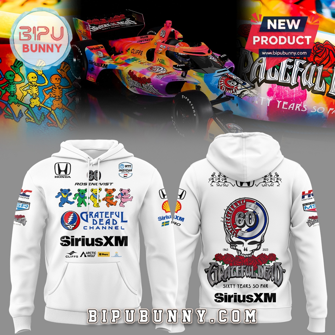 Grateful Dead 60th Anniversary White Hoodie And Pants Grateful Dead 60th Anniversary White Hoodie And Pants