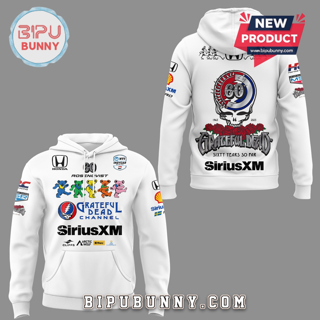 Grateful Dead 60th Anniversary White Hoodie And Pants Grateful Dead 60th Anniversary White Hoodie And Pants