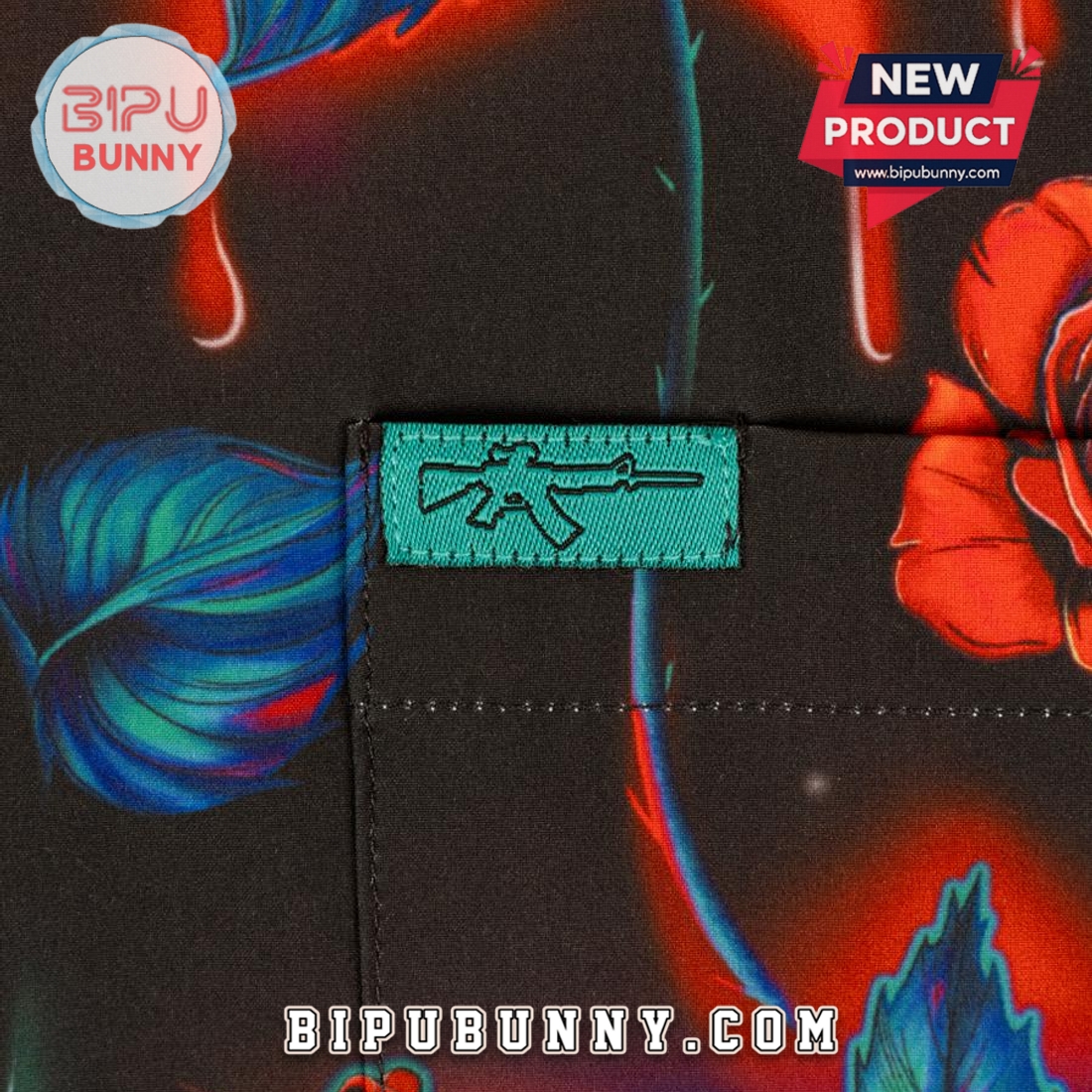 Guns and Roses Hawaiian Aloha Shirt Guns and Roses Hawaiian Aloha Shirt