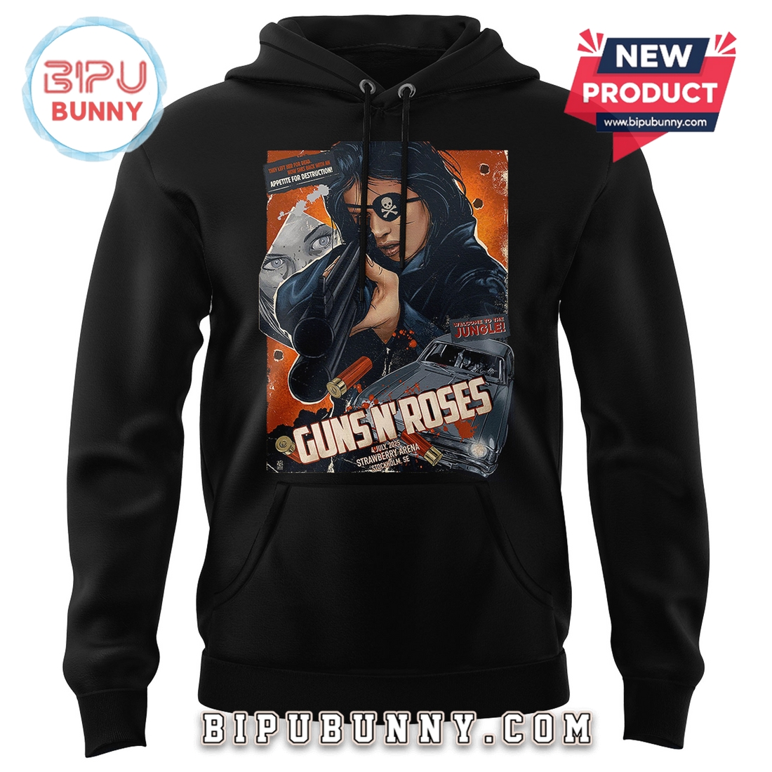 Guns N’ Roses 2025 For Fans Stockholm We’re Back Hoodie Guns N’ Roses 2025 For Fans Stockholm We’re Back Hoodie