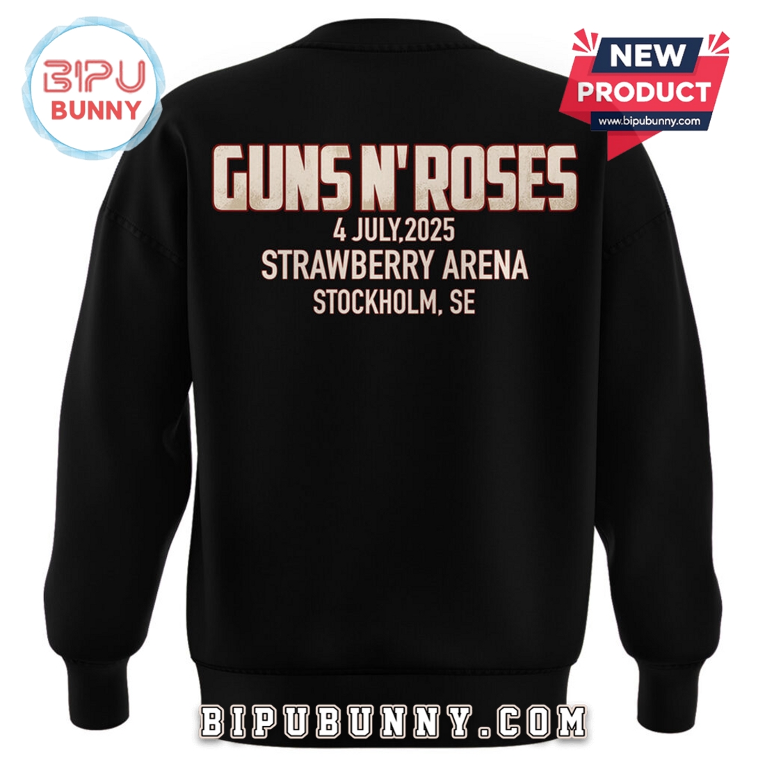 Guns N’ Roses 2025 For Fans Stockholm We’re Back Hoodie Guns N’ Roses 2025 For Fans Stockholm We’re Back Hoodie
