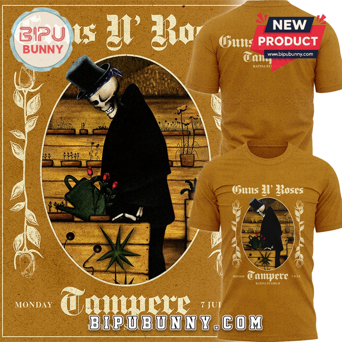 Guns N’ Roses Tonight We Play Tampere 2025 Hoodie Guns N’ Roses Tonight We Play Tampere 2025 Hoodie