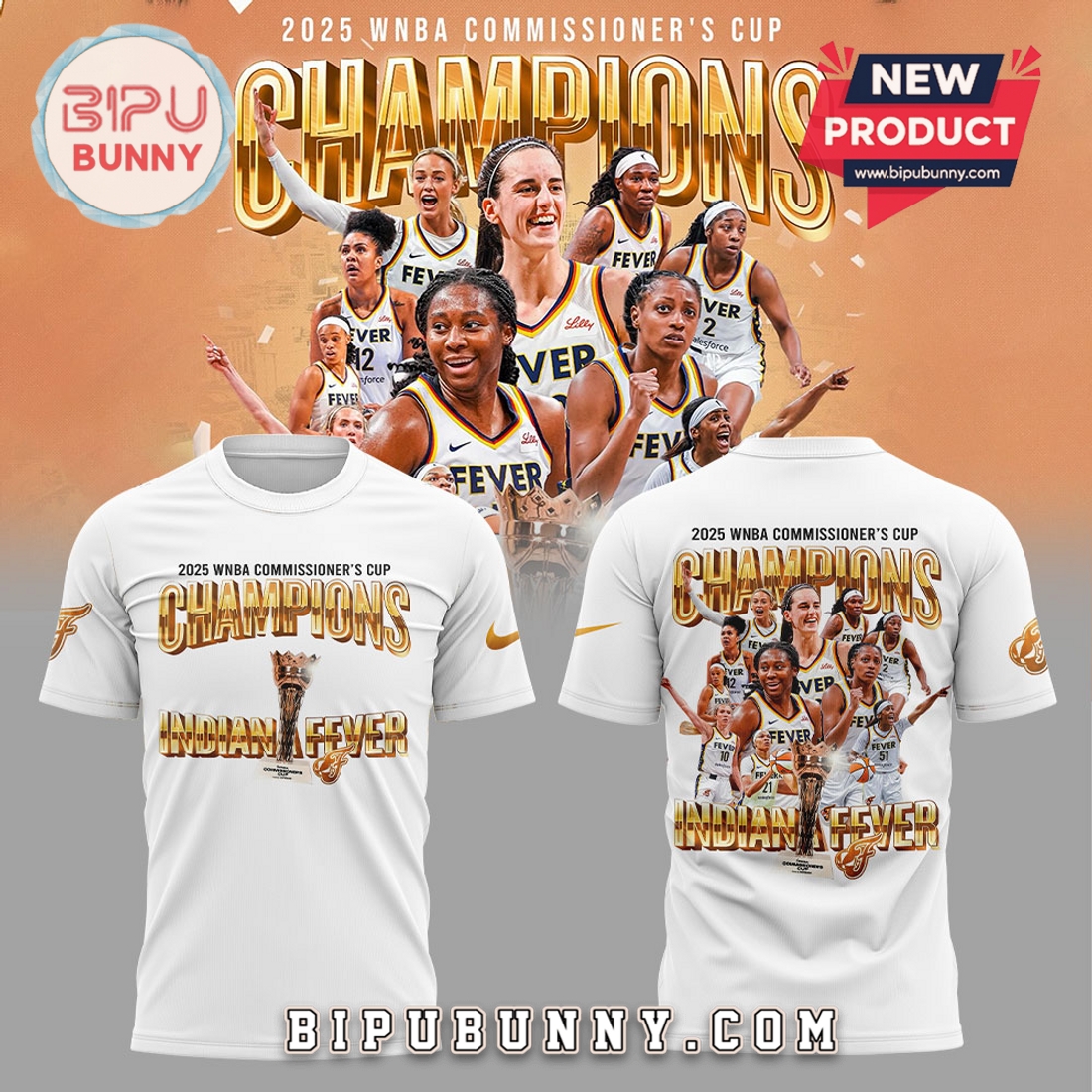 Indiana Fever 2025 WNBA Commissioner’s Champions Hoodie Indiana Fever 2025 WNBA Commissioner’s Champions Hoodie