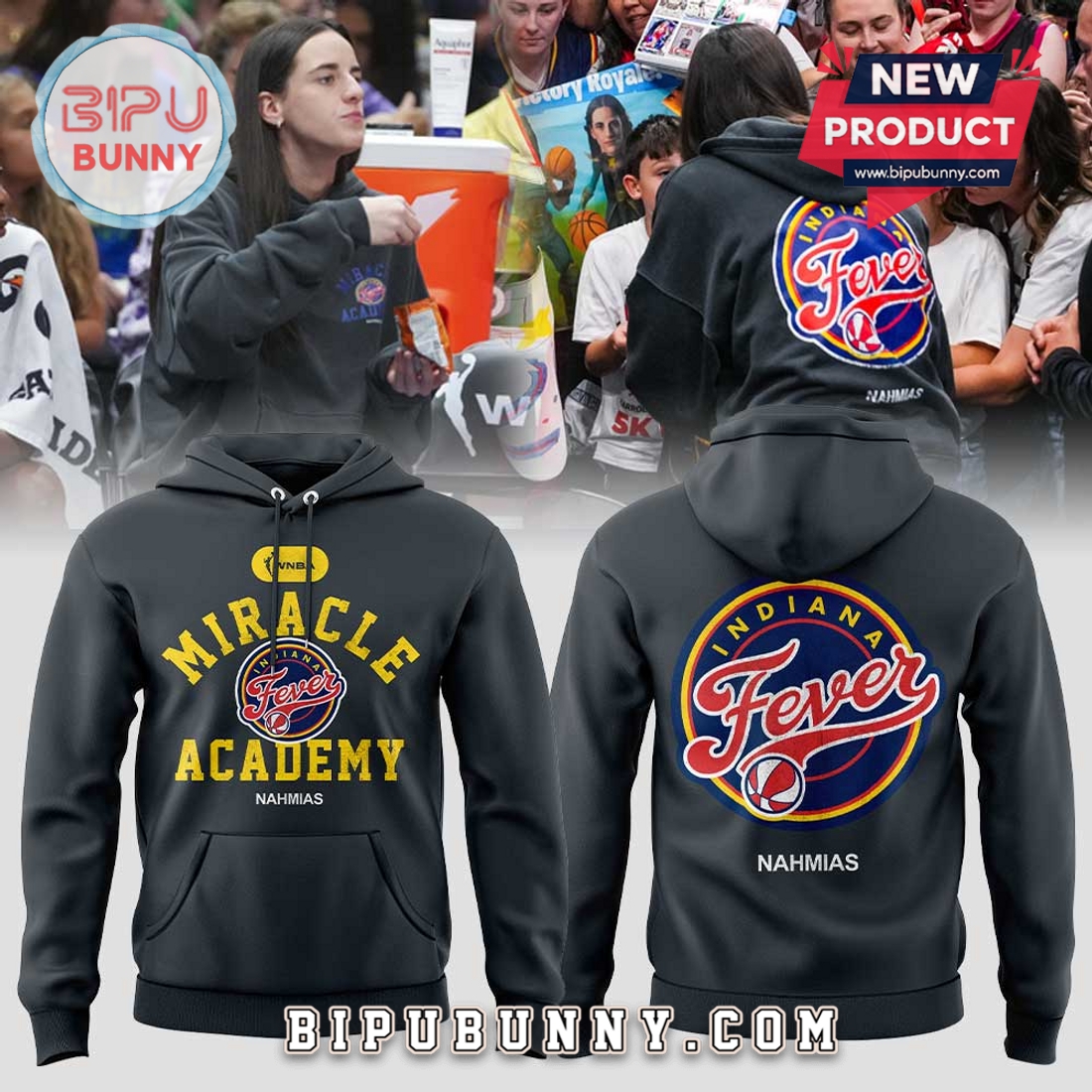 Indiana Fever x Miracle Academy Gray Hoodie And Pants Indiana Fever x Miracle Academy Gray Hoodie And Pants
