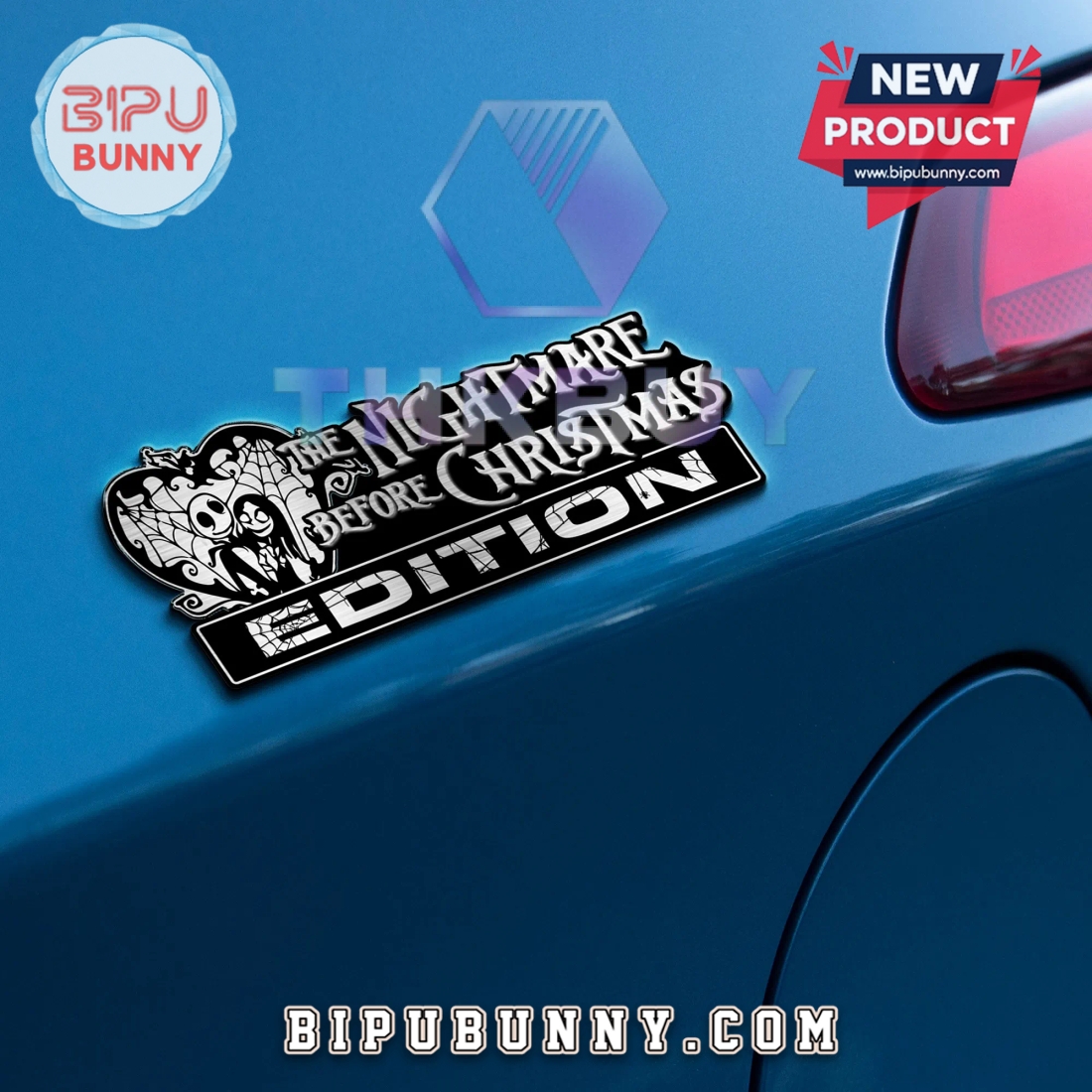 Jack and Sally, The Nightmare Before Christmas Edition Laser Engraved Car Badge Jack and Sally, The Nightmare Before Christmas Edition Laser Engraved Car Badge