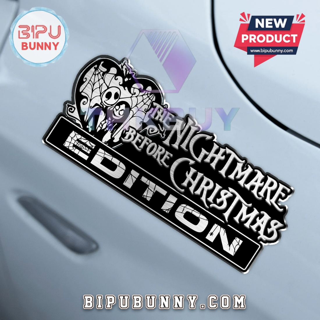 Jack and Sally, The Nightmare Before Christmas Edition Laser Engraved Car Badge Jack and Sally, The Nightmare Before Christmas Edition Laser Engraved Car Badge