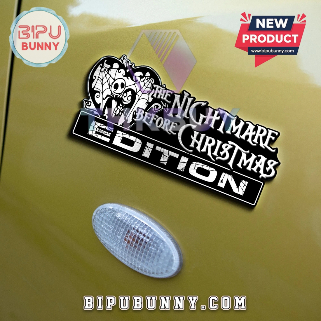 Jack and Sally, The Nightmare Before Christmas Edition Laser Engraved Car Badge Jack and Sally, The Nightmare Before Christmas Edition Laser Engraved Car Badge