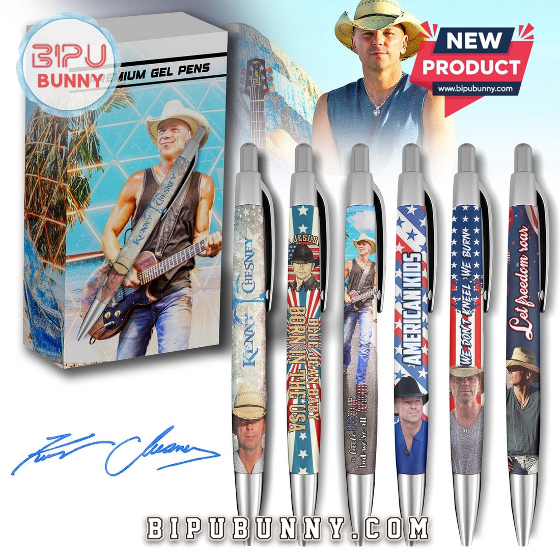 Kenny Chesney Full Styles Premium Gel Pens Kenny Chesney Full Styles Premium Gel Pens