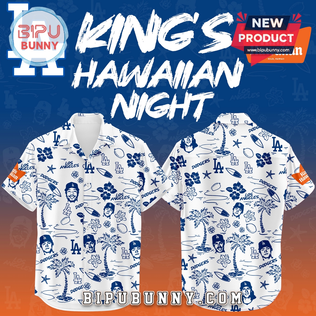 King’s Hawaiian Night For Fans LA Dodgers Hawaiian Shirt King’s Hawaiian Night For Fans LA Dodgers Hawaiian Shirt