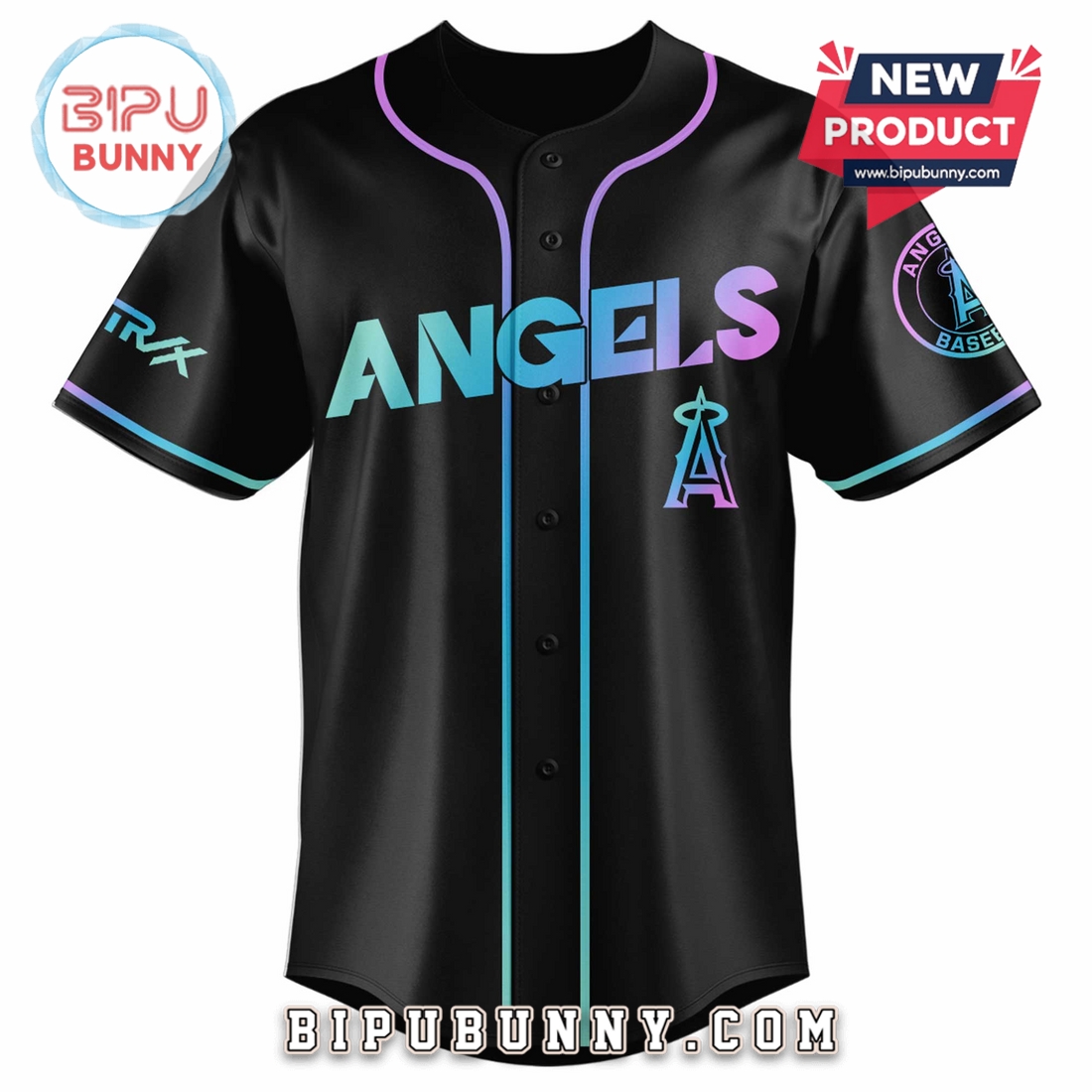 Los Angeles Angels MLB x KPop Demon Hunters Baseball Jersey Los Angeles Angels MLB x KPop Demon Hunters Baseball Jersey