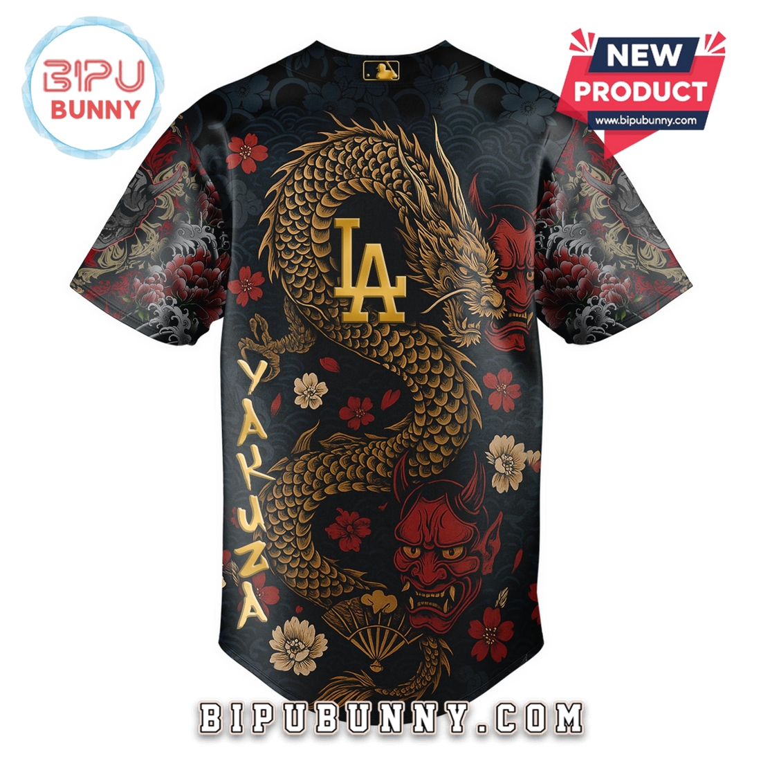 Los Angeles Dodgers MLB x Yakuza Bloodline Baseball Jersey Los Angeles Dodgers MLB x Yakuza Bloodline Baseball Jersey
