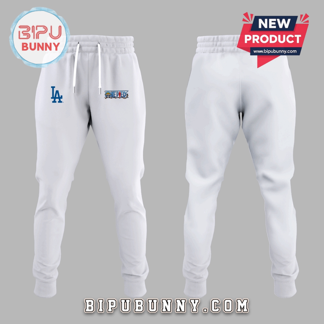 Los Angeles Dodgers x One Piece 2025 White Hoodie And Pants Los Angeles Dodgers x One Piece 2025 White Hoodie And Pants